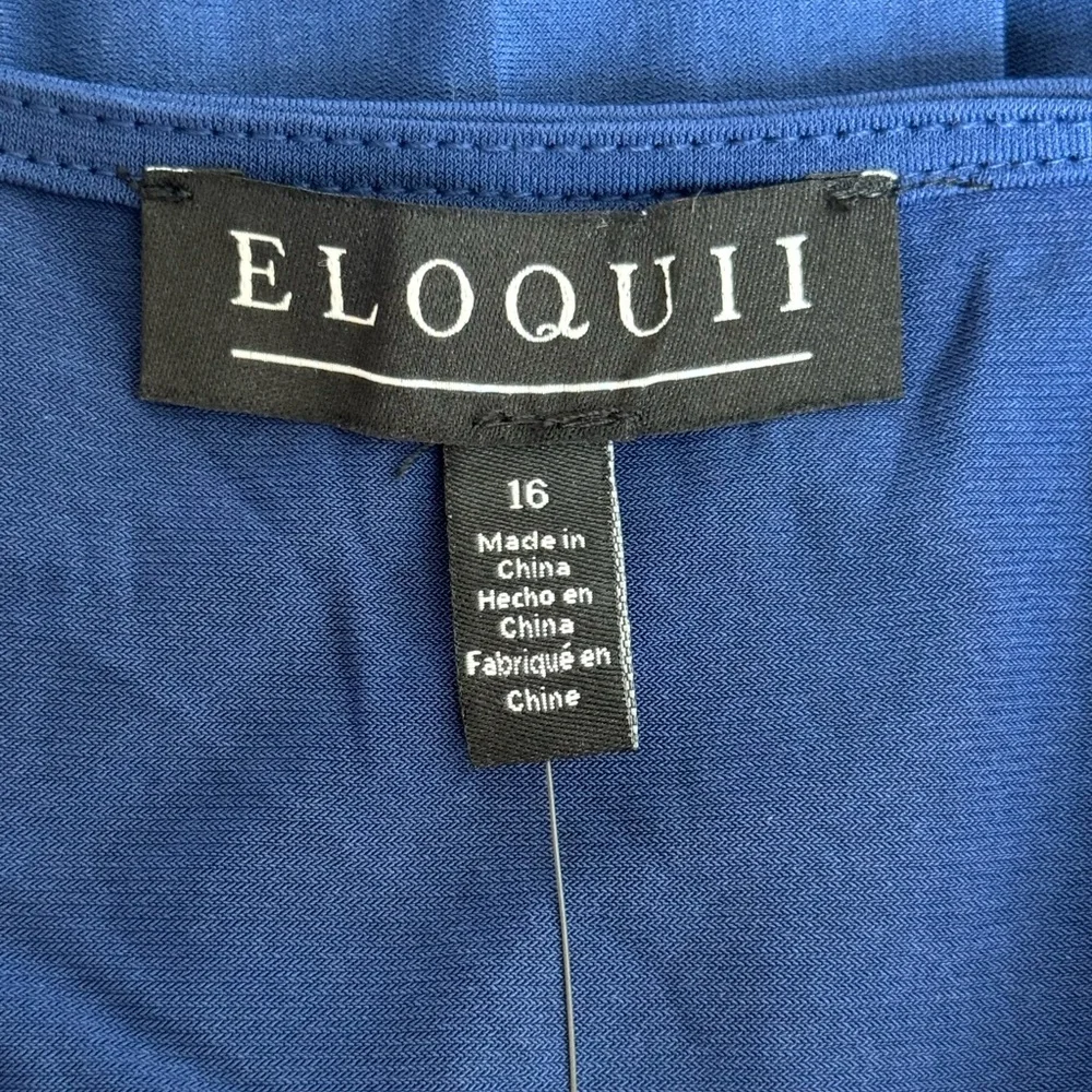 Eloquii‎ Knot Front Pleated Dress Size 16 Blue NEW